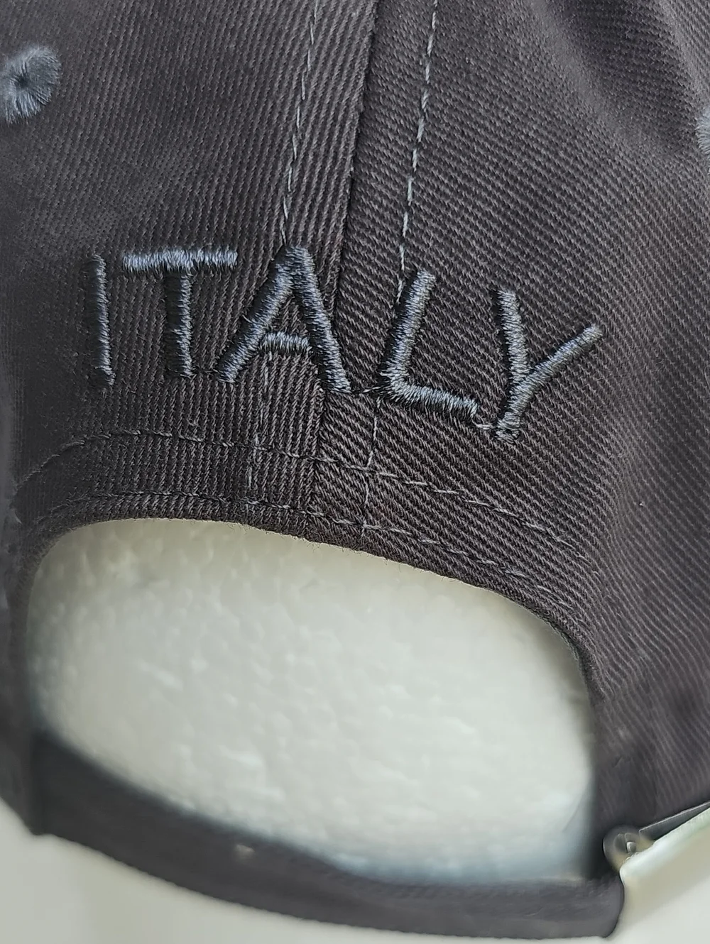 NWT Italian Flag Minimalist Embroidered Black Baseball Cap Hat